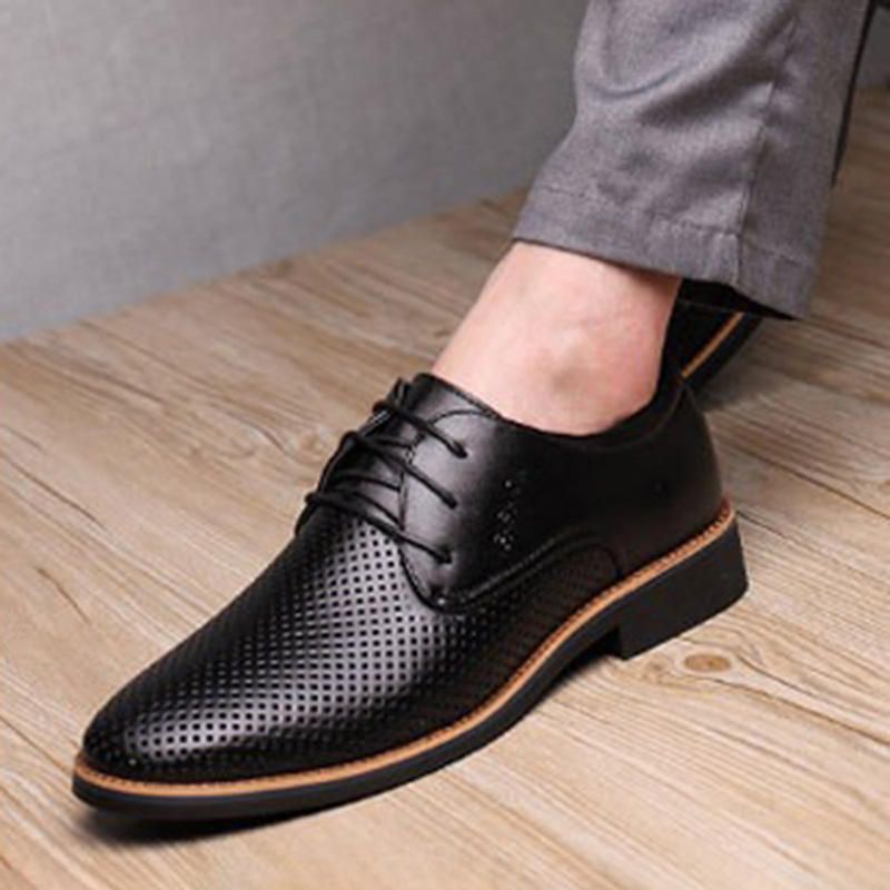 Microfibra Transpirable Ahueca Hacia Fuera Negocios Casual Oxfords