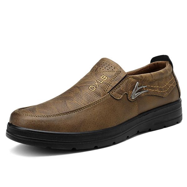 Oxfords Casuales De Cuero De Microfibra Cómodo De Gran Tamaño