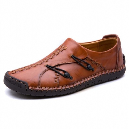 Oxfords Cómodos De Suela Blanda De Cuero Genuino Para Hombre