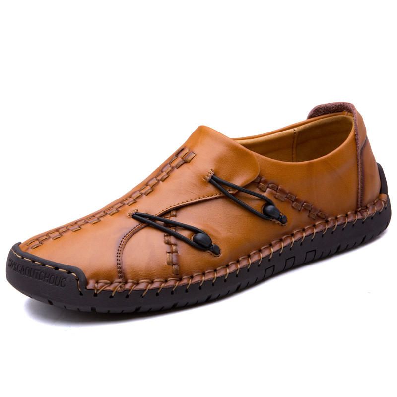 Oxfords Cómodos De Suela Blanda De Cuero Genuino Para Hombre