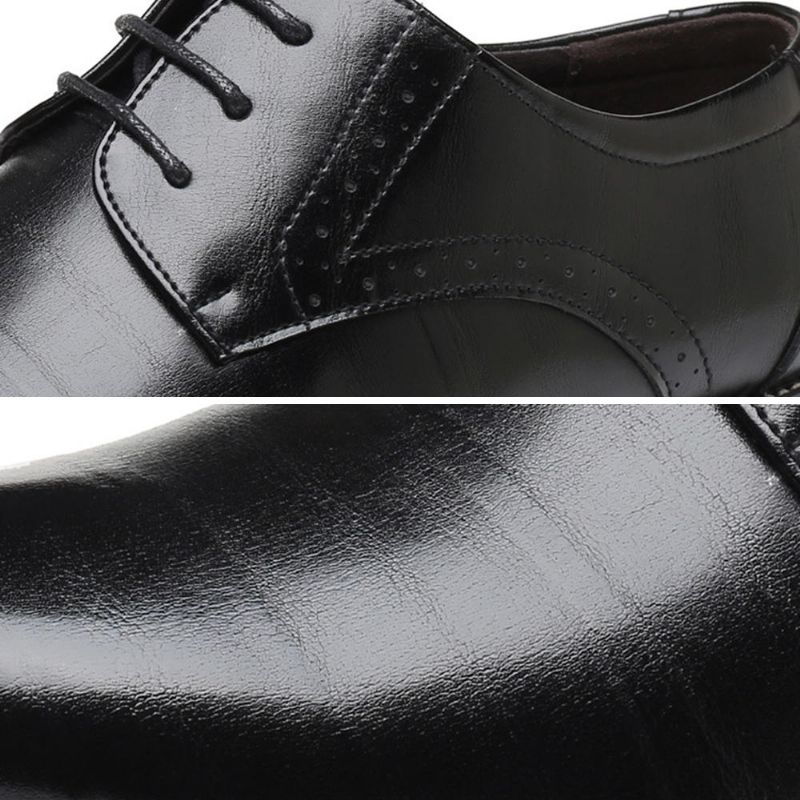 Oxfords De Cuero Informales Con Punta Puntiaguda De Negocios Formales Clásicos