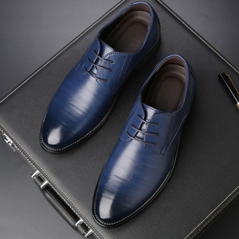 Oxfords De Cuero Informales Con Punta Puntiaguda De Negocios Formales Clásicos