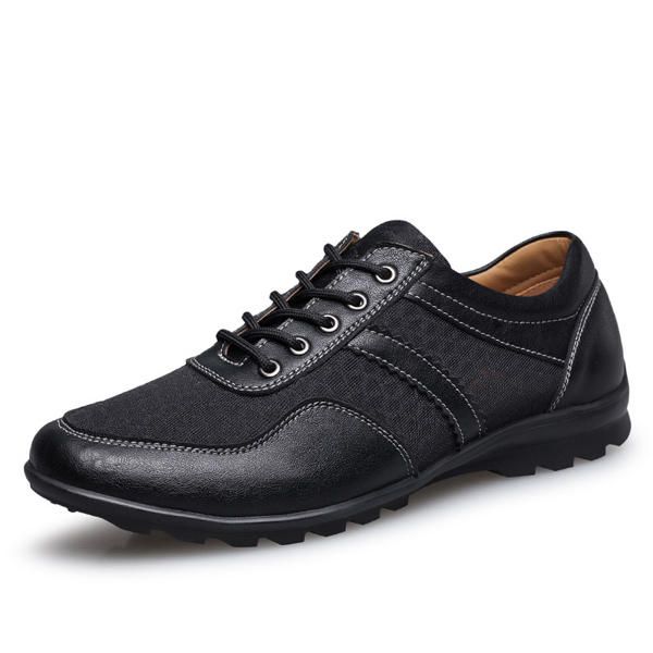 Oxfords De Cuero Informales De Malla Para Hombre