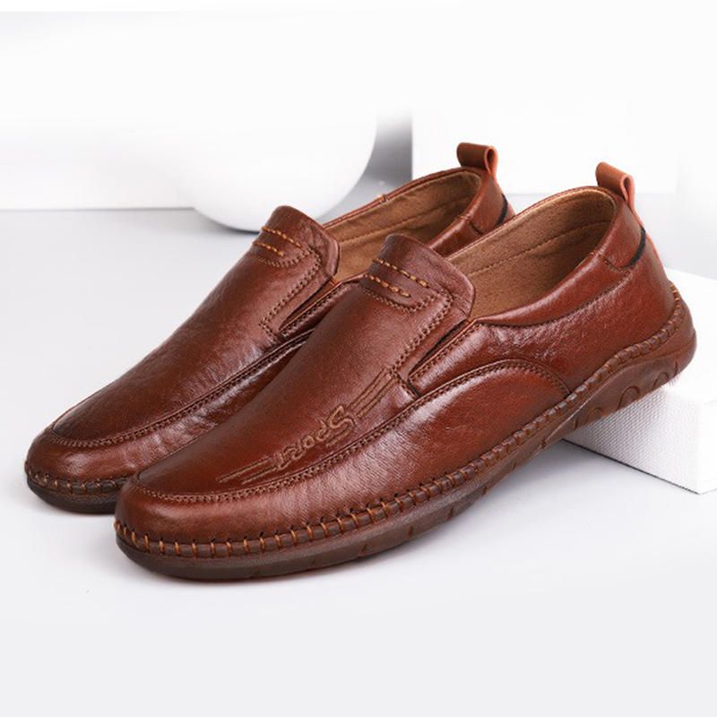 Oxfords De Cuero De Negocios De Microfibra Cómodos Informales Para Hombres