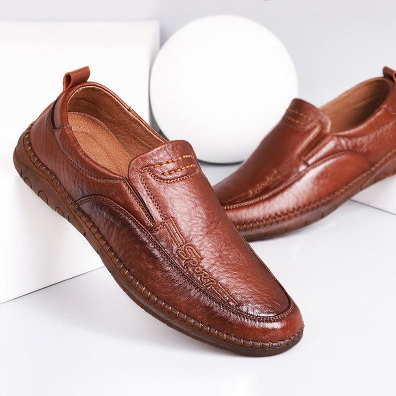 Oxfords De Cuero De Negocios De Microfibra Cómodos Informales Para Hombres