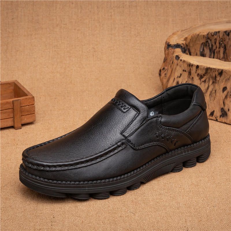 Oxfords De Cuero De Oficina De Negocios Informales Antideslizantes Retro