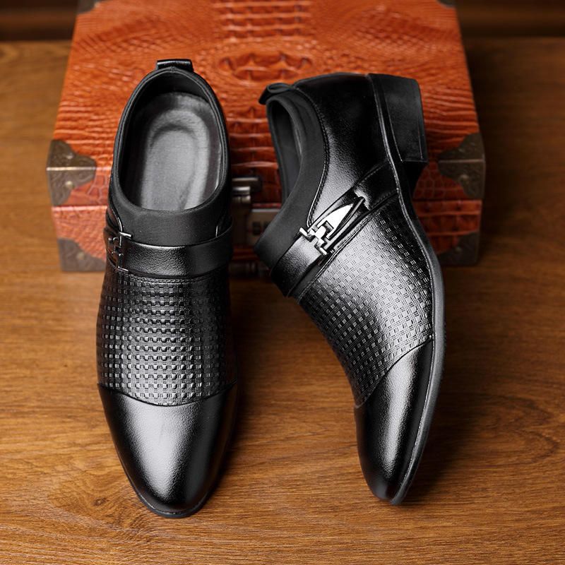 Oxfords Formales De Negocios Informales De Cuero Para Hombres De Gran Tamaño