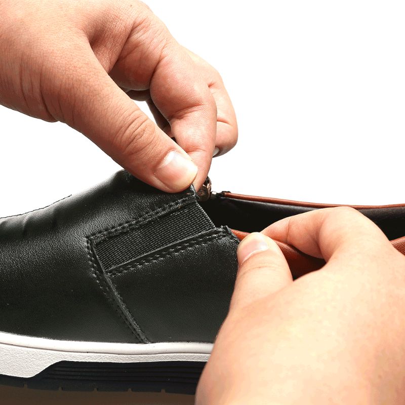 Oxfords De Negocios Con Cremallera De Suela Suave Informal De Cuero Genuino