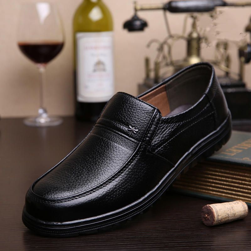 Oxfords De Negocios Informales Antideslizantes De Color Puro Retro