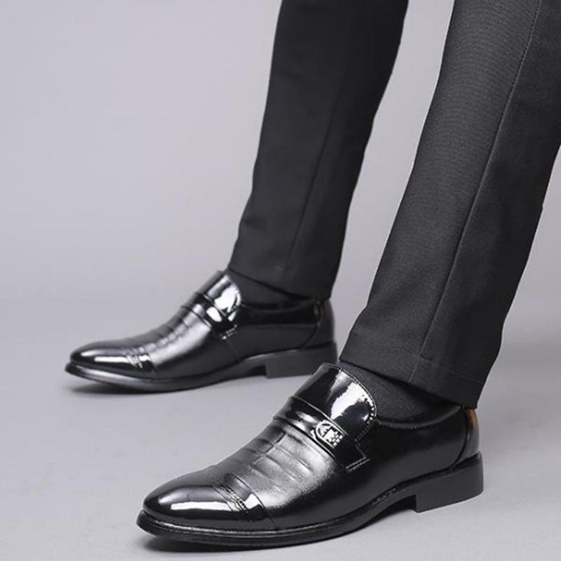 Oxfords De Oficina Informales De Negocios Cómodos De Cuero Con Especias Para Hombres