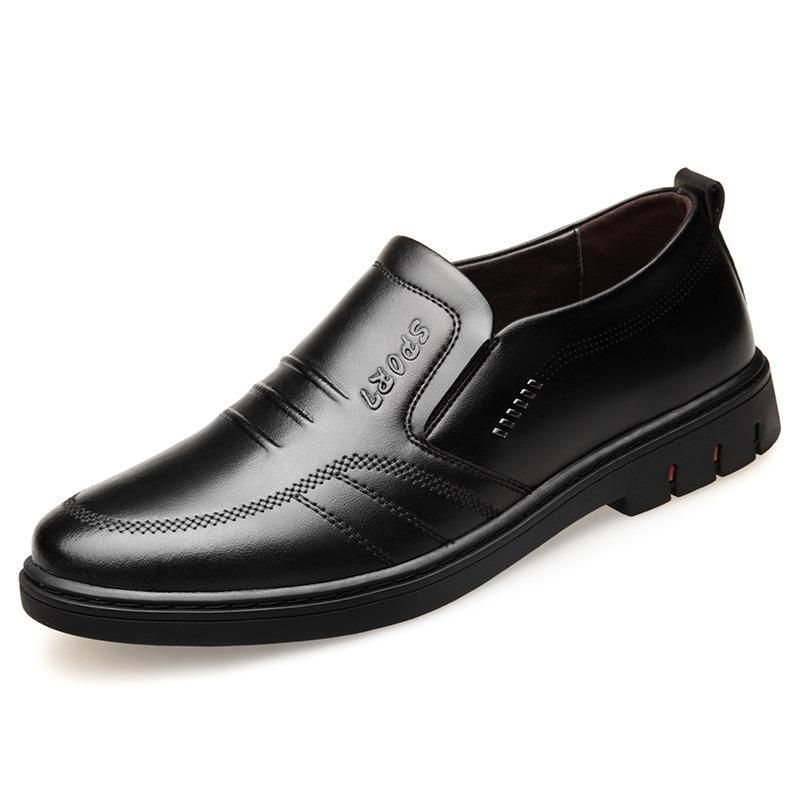 Oxfords De Oficina Informales De Negocios De Cuero Suave De Microfibra