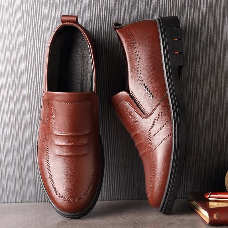 Oxfords De Oficina Informales De Negocios De Cuero Suave De Microfibra