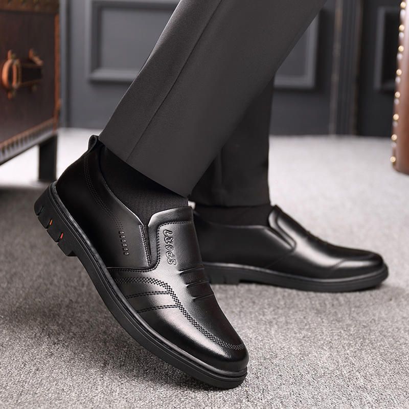 Oxfords De Oficina Informales De Negocios De Cuero Suave De Microfibra