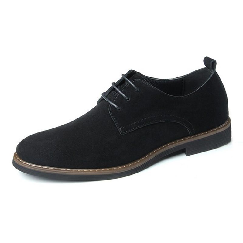 Oxfords De Oficina De Negocios De Gamuza Suave Informal Con Punta Puntiaguda