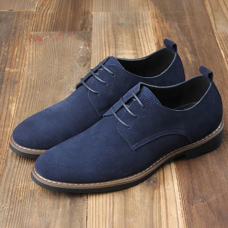 Oxfords De Oficina De Negocios De Gamuza Suave Informal Con Punta Puntiaguda