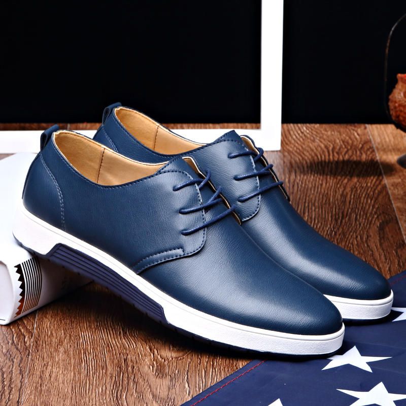 Oxfords Planos De Oficina De Negocios Informales De Cuero Suave