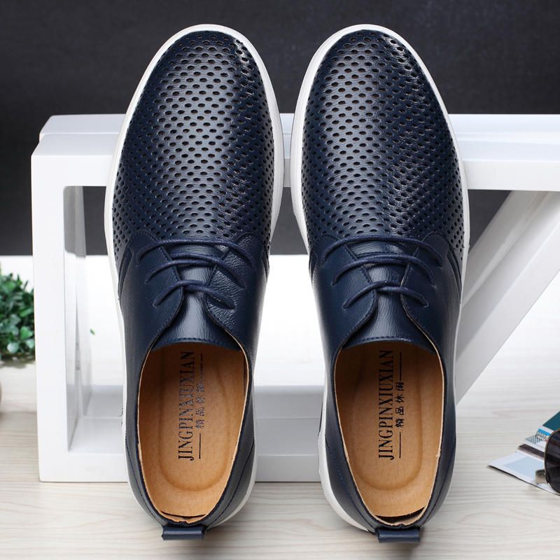 Oxfords Planos De Oficina De Negocios Informales De Cuero Suave