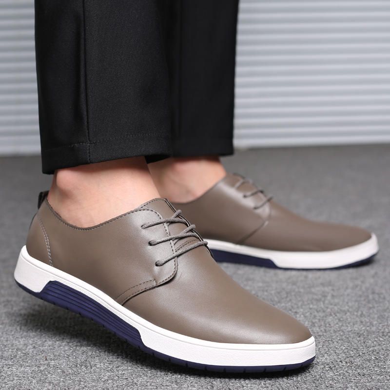 Oxfords Planos De Oficina De Negocios Informales De Cuero Suave