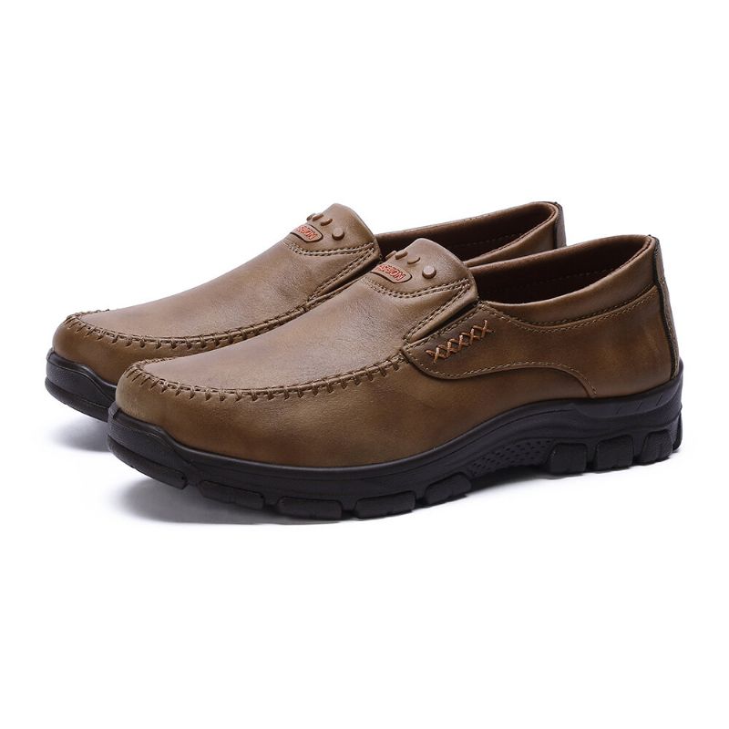 Oxfords De Suela Blanda Informal De Negocios De Cuero Genuino Liviano