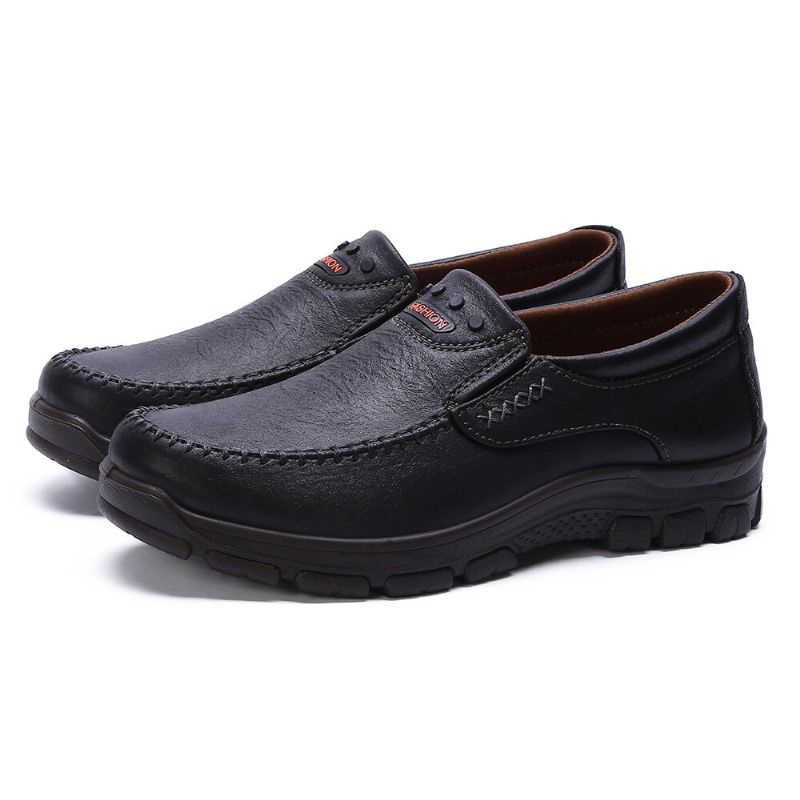 Oxfords De Suela Blanda Informal De Negocios De Cuero Genuino Liviano