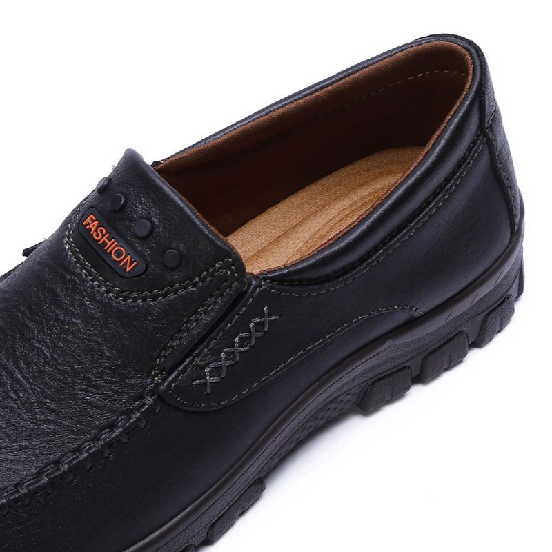 Oxfords De Suela Blanda Informal De Negocios De Cuero Genuino Liviano