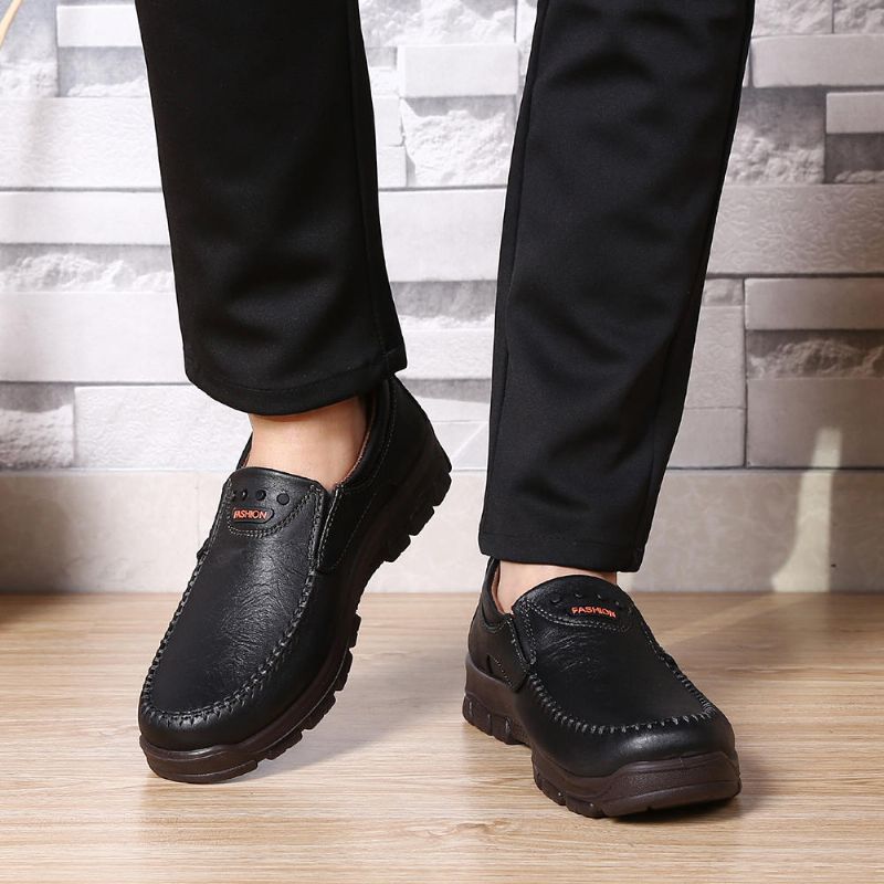 Oxfords De Suela Blanda Informal De Negocios De Cuero Genuino Liviano