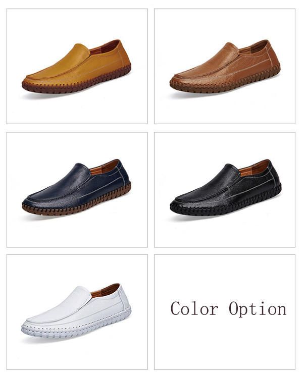 Slip De Cuero Suave De Color Puro En Zapatos Oxford Planos Informales