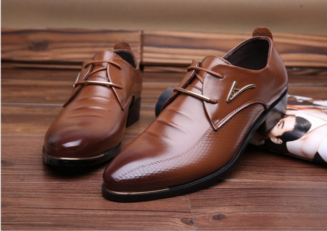 Vestido De Negocios Para Hombres Mocasines De Cuero Formales Oxfords Zapatos Casuales Con Cordones Planos