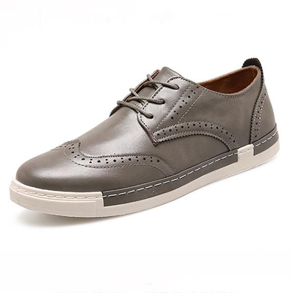 Zapatilla Casual Con Cordones Para Hombre Oxfords Al Aire Libre En Cuero