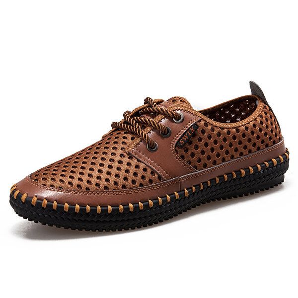 Zapatillas De Deporte Transpirables De Malla Oxfords Para Absorber El Sudor Zapatos Casuales Suaves Para Exteriores