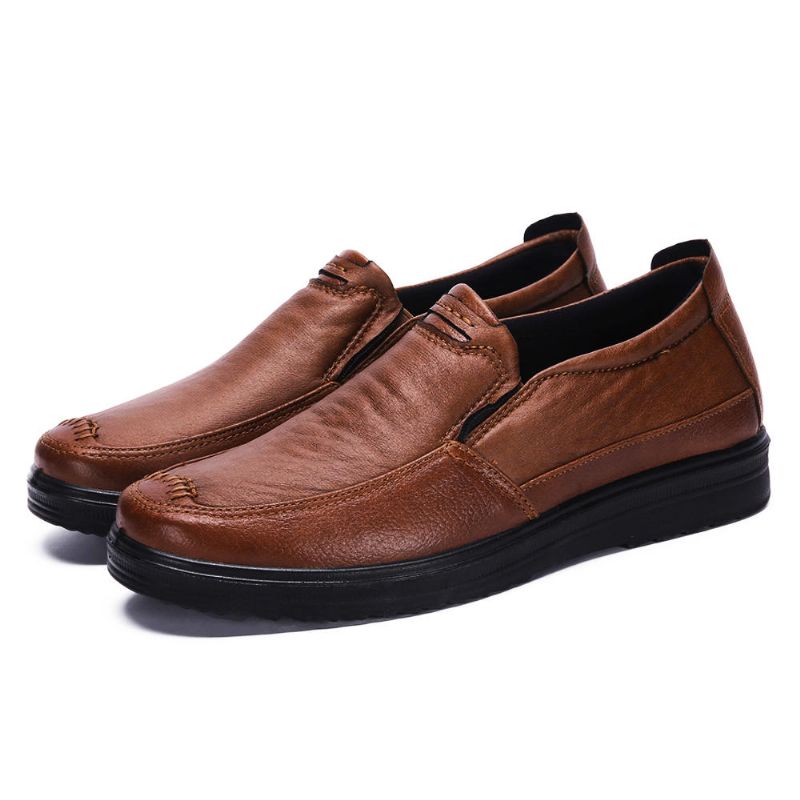 Zapato Casual De Microfibra Con Suela Suave Y Zapatos Oxford Informales