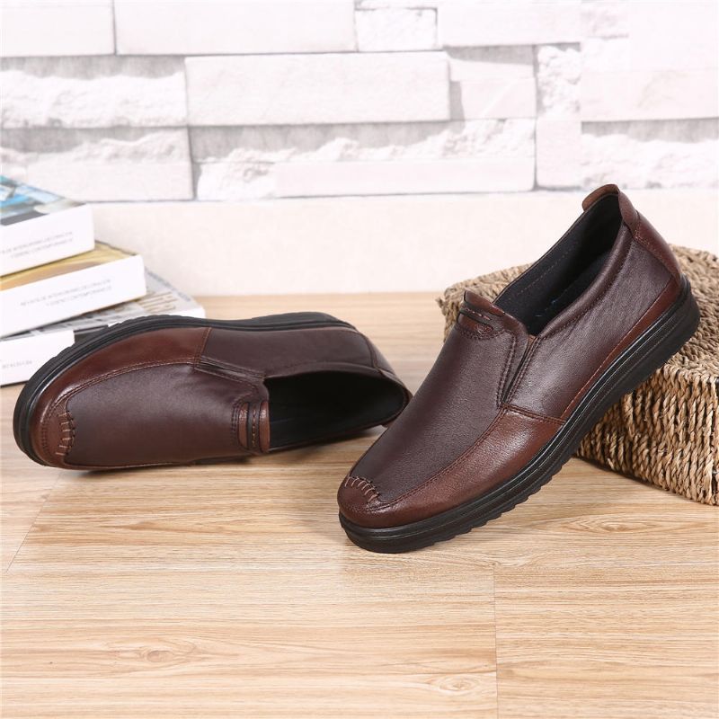 Zapato Casual De Microfibra Con Suela Suave Y Zapatos Oxford Informales