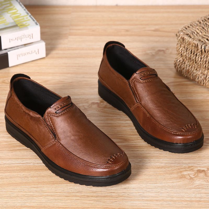 Zapato Casual De Microfibra Con Suela Suave Y Zapatos Oxford Informales