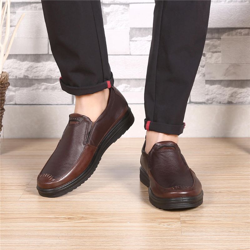 Zapato Casual De Microfibra Con Suela Suave Y Zapatos Oxford Informales