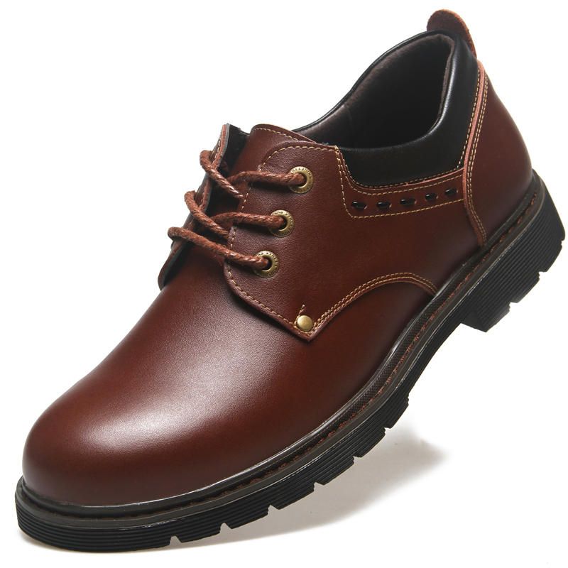 Zapato De Vestir Clásico Con Punta Redonda Zapatos Oxford Informales De Negocios Suaves