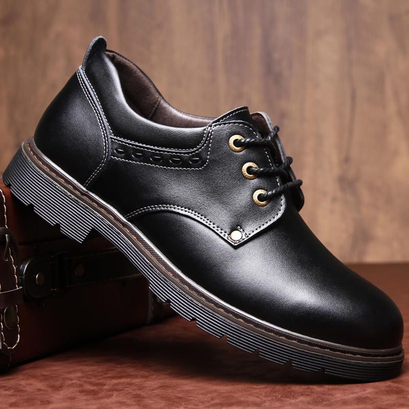 Zapato De Vestir Clásico Con Punta Redonda Zapatos Oxford Informales De Negocios Suaves