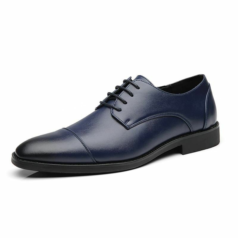 Zapato De Vestir De Cuero De Microfibra Para Hombre Oxfords De Negocios Informales