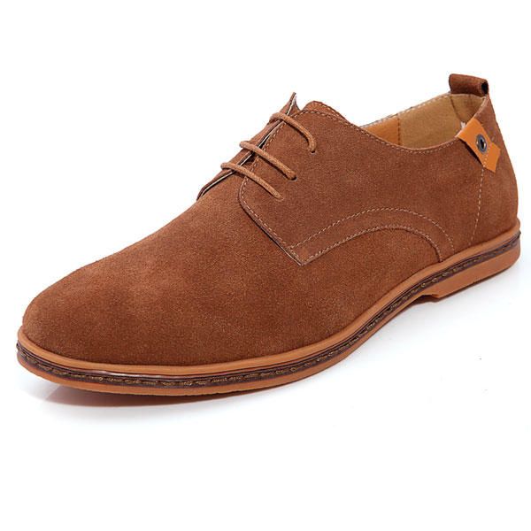 Zapatos Casuales De Cuero De Marea Gris De Negocios Para Hombre