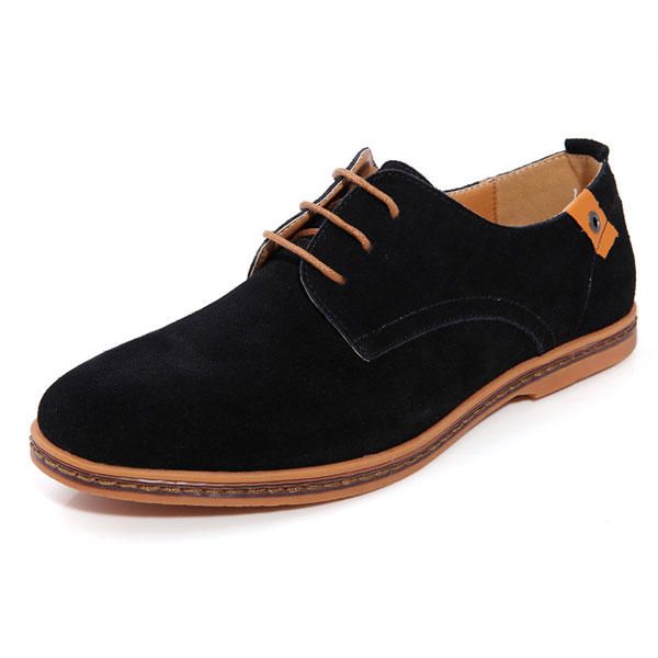 Zapatos Casuales De Cuero De Marea Gris De Negocios Para Hombre