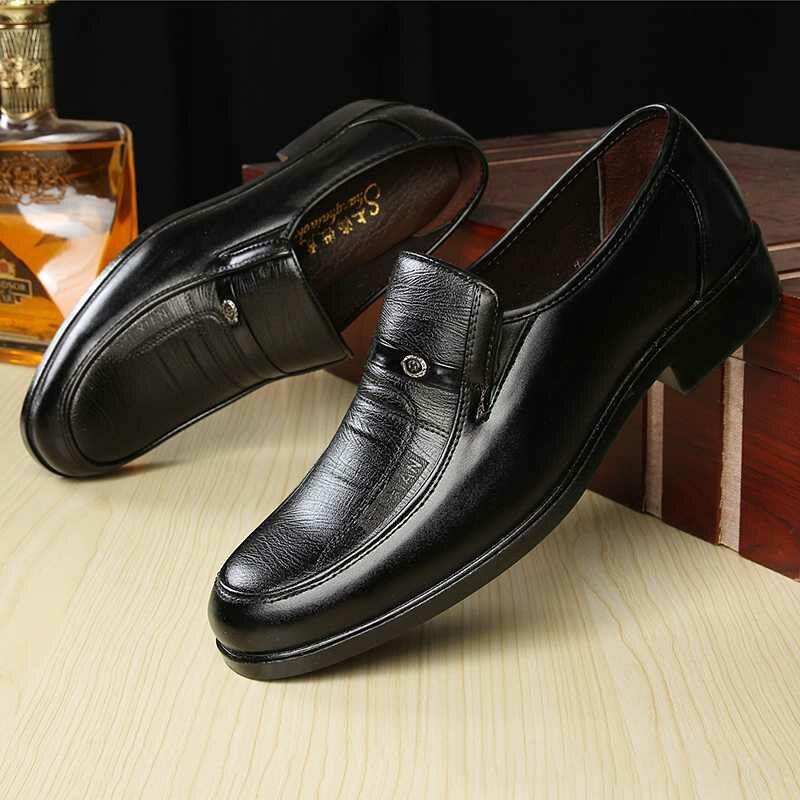 Zapatos Casuales De Negocios De Cuero Suave Para Hombres Zapatos Formales