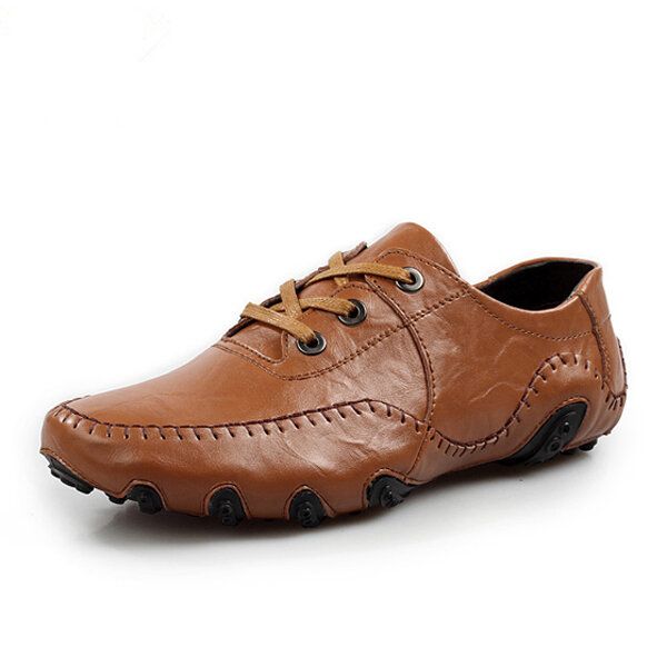 Zapatos De Conducción De Suela De Goma Con Patrón De Pulpo Oxfords Transpirables De Cuero Suave Para Hombre