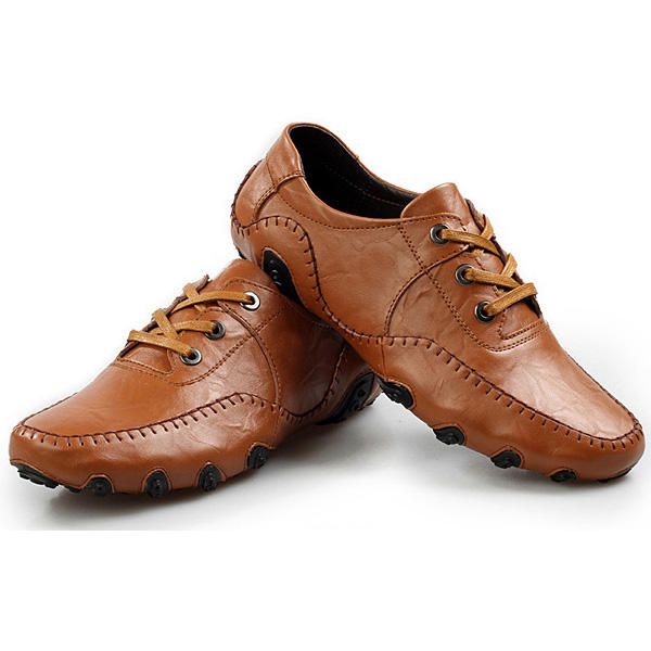 Zapatos De Conducción De Suela De Goma Con Patrón De Pulpo Oxfords Transpirables De Cuero Suave Para Hombre