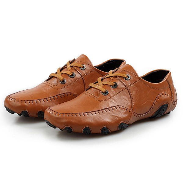 Zapatos De Conducción De Suela De Goma Con Patrón De Pulpo Oxfords Transpirables De Cuero Suave Para Hombre