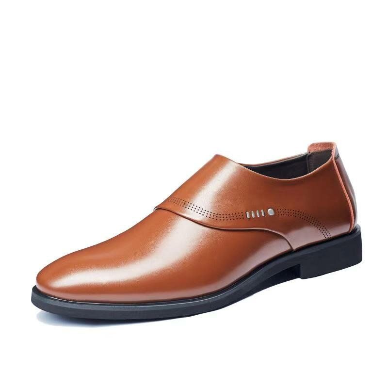 Zapatos De Cuero Formales Con Suela Suave Y Cómoda De Negocios Para Hombres