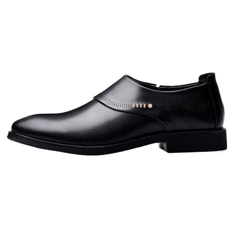 Zapatos De Cuero Formales Con Suela Suave Y Cómoda De Negocios Para Hombres