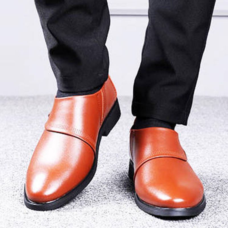 Zapatos De Cuero Formales Con Suela Suave Y Cómoda De Negocios Para Hombres