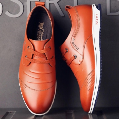 Zapatos De Cuero Informal Suave Antideslizante Para Hombre