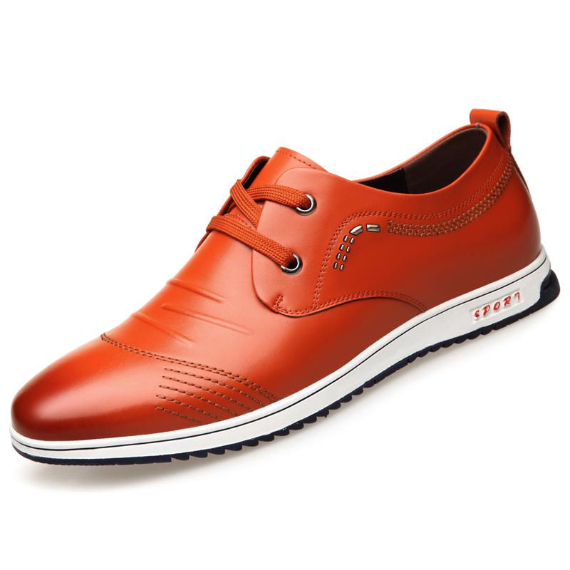 Zapatos De Cuero Informal Suave Antideslizante Para Hombre