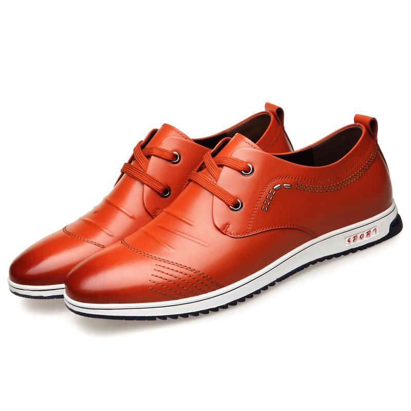 Zapatos De Cuero Informal Suave Antideslizante Para Hombre