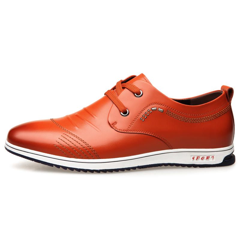 Zapatos De Cuero Informal Suave Antideslizante Para Hombre